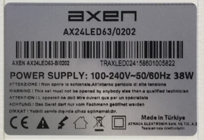 TP.MS3663S.PA671 Y6255330301A94000341 AXEN AX24LED63/0202 MAİN BOARD - Görsel 4