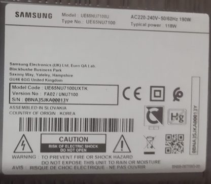 BN59-01299A BN41-02635A SAMSUNG UE65NU7100UXTK MAIN BOARD - Görsel 4