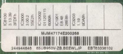 EBT63336102 EBU62783801 EAX65684604 LG 65UB950V MAİN BOARD - Görsel 2