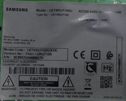 BN94-15016C BN41-02703C SAMSUNG UE75RU7100UXTK MAİN BOARD - Görsel 5
