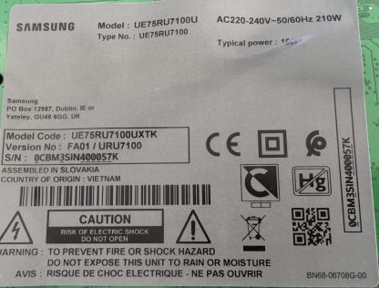BN63-17522X BN63-17539X SAMSUNG UE75RU7100U SPEAKERS - Görsel 4