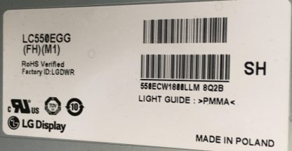 LG 55UF6807 LED LC550EGG(FH)(M1) PLEKSİ - Görsel 2