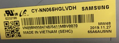 CY-NN065HGLVDH BN9504748J SAMSUNG UE65RU7400U PLEKSİ