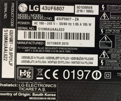 LG 43UF6807 SEHPA AYAĞI - Görsel 2