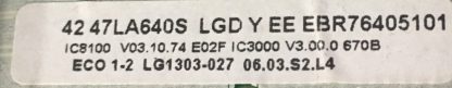 EBR76405101 EBT62345903 LG 47LA640S MAİN BOARD - Görsel 2