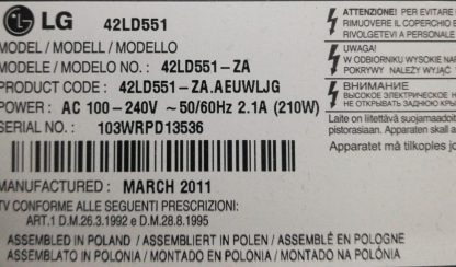 V420H2-CH1 LG 42LD551 T.CON BOARD - Görsel 2