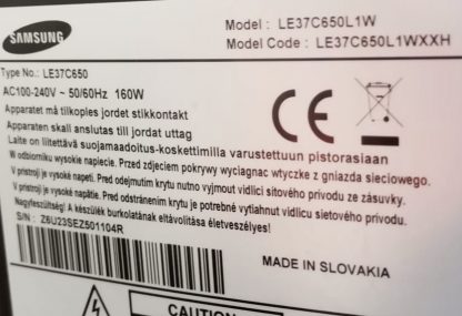 BN94-02625J BN41-01443A SAMSUNG LE37C650L 1W  MAİN BOARD. - Görsel 4