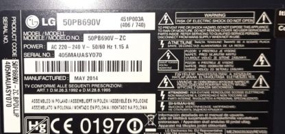LG 50PB690V SEHPA AYAĞI - Görsel 2