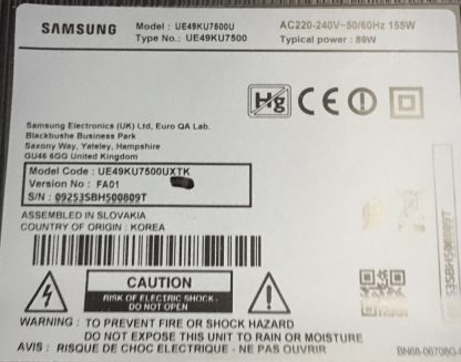 BN59-01242A SAMSUNG UE49KU7500 KUMANDA - Görsel 3