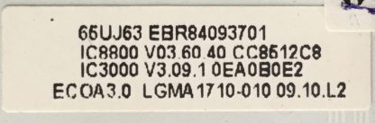EBR84093701 64617102 EAX67166104 LG 65UJ630V MAİN BOARD - Görsel 2