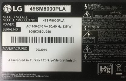 EBT65705405 EAX68253604 LG 49SM8000 MAİN BOARD - Görsel 4