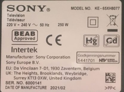RMF-TX500E RMF-TX500P RMF-TX600U SONY KD-75XH8096 KUMANDA - Görsel 3