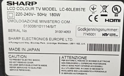 KG216 QPWBXG216WJZZ SHARP LC-70LE747E MAİN BOARD - Görsel 4