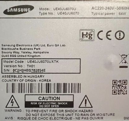 SAMSUNG UE43JU6070U SEHPA AYAĞI - Görsel 4