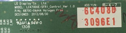 6870C-0444A EAT61874601 LG 42LA640S T.CON BOARD - Görsel 2