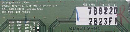 6870C-0401C LG 42PFL4307K/12 T.CON BOARD - Görsel 2