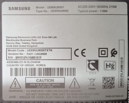 BN94-12927B BN41-02636A SAMSUNG UE65NU8000T MAİN BOARD - Görsel 3