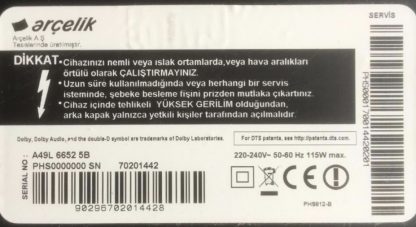 ARÇELİK A49L55314B2 SEHPA AYAĞI - Görsel 3