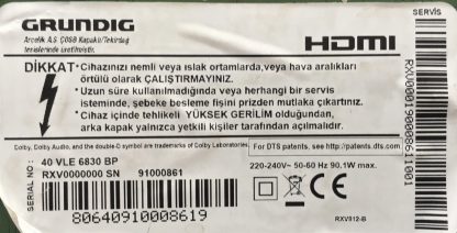 ZPH502R-2 190302 GRUNDIG 40VLE5730WN LVDS KABLO - Görsel 6