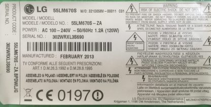 EAD62087803 EAD62087804 LG 55LM670S LVDS KABLOSU - Görsel 5