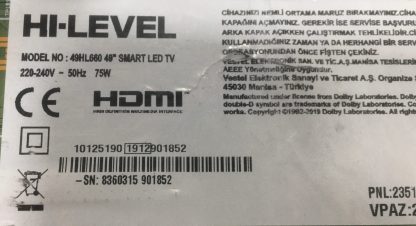 17MB211S 240817R1 VESTEL HI-LEVEL 49HL660 SMART MAİN BOARD - Görsel 5