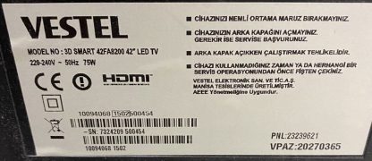 17MB96 23248021 110814R2 VESTEL 42FA8200 42 LED MAİN BOARD - Görsel 2