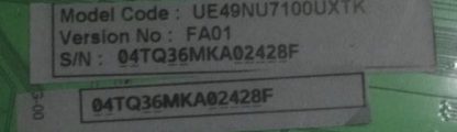 BN94-13183A BN41-02635A SAMSUNG UE49NU7100UX MAİN BOARD - Görsel 3