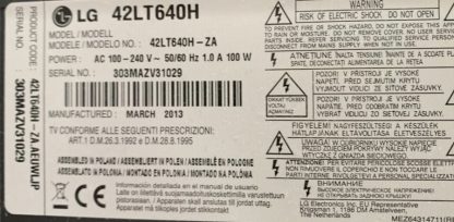 LG 42LT640H SEHPA AYAĞI - Görsel 6
