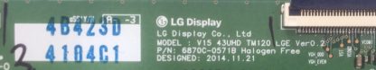 6870C-0571B LG 43UF7787 T-CON BOARD - Görsel 2