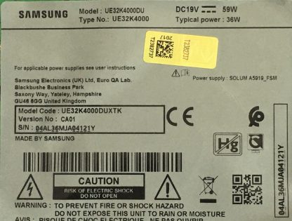 BN94-12585Z BN41-02582B SAMSUNG UE32K4000DU MAİN BOARD - Görsel 4