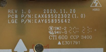 EAY65895642 EAX69502302(1.0) LGP70T-21U1 LG 70UP77006LB.BPDMLJP POWER BOARD - Görsel 3