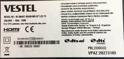 VESTEL 40FD7300 48FD7300 49UB8300 SEHPA AYAĞI - Görsel 7