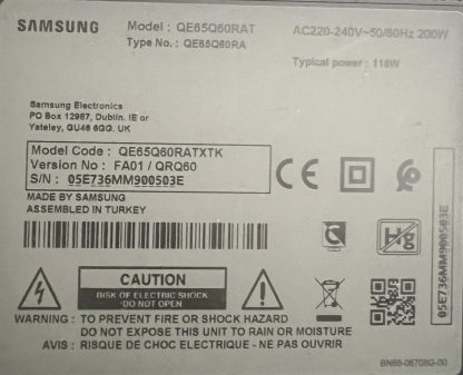 BN44-00932M L65E8N_RHS SAMSUNG QE65Q60RAT POWER BOARD - Görsel 2