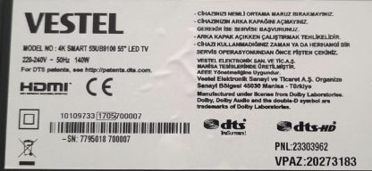 VESTEL 55UB9100 65UD9000 KUMANDA - Görsel 2