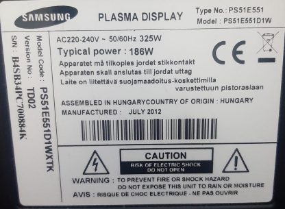 SAMSUNG PS51E551D1WX SEHPA AYAĞI - Görsel 8