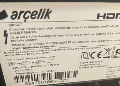 GRUNDIG 58GCU8905B SEHPA AYAĞI - Görsel 10