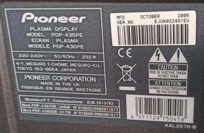 ANP2121-A PIONEER PDP-436PE MAIN BOARD - Görsel 2