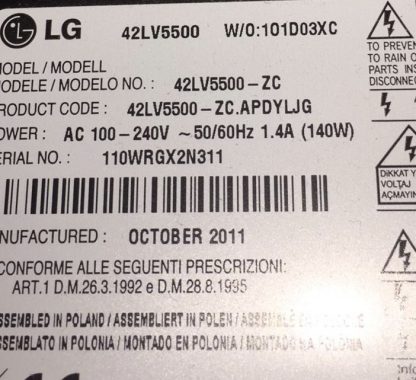 EBT61440910 EAX64104702 LG 42LV5500 MAİN BOARD - Görsel 3