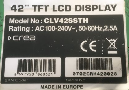 LCD-PSU330 PCB Ver 1.0 060704 CREA CLV42SSTH POWER BOARD - Görsel 5