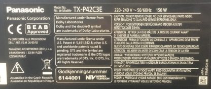 TNPA5311 TXNSN11HHK42 PANASONIC TX-P42C3E Y.SUS KART - Görsel 4