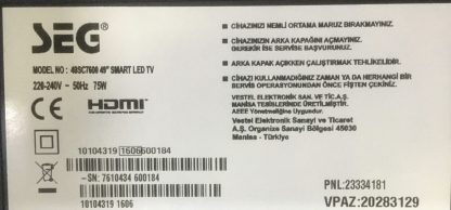 VESTEL 40FD7300 48FD7300 49UB8300 SEHPA AYAĞI - Görsel 10