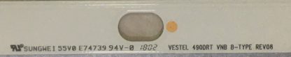 490DRT VNB B-TYPE REV08 SUNGWE I 55V0 E74739 94V-0 VESTEL 49FD7300 LED BAR - Görsel 3