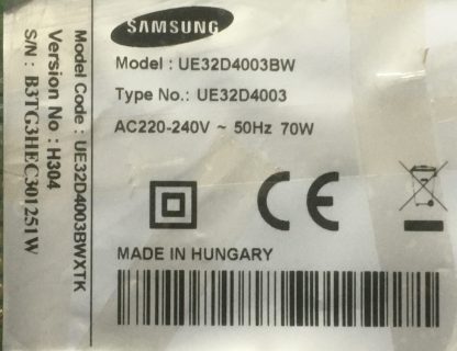 BN94-04900P BN41-01702A  SAMSUNG UE32D4003BWXTK MAİN BOARD - Görsel 4