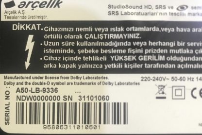 BEKO B50 LB 9336 SEHPA AYAĞI - Görsel 2