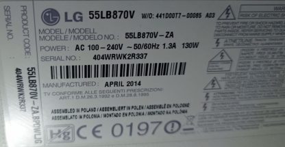 LG 55LB870V LED LC550EUH-LG-F1 Panel - Görsel 2
