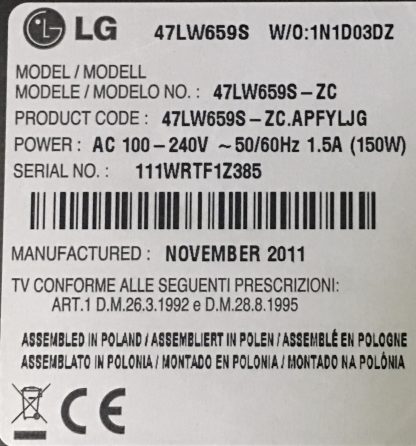 LG 42LV4500-ZC SEHPA AYAĞI - Görsel 11