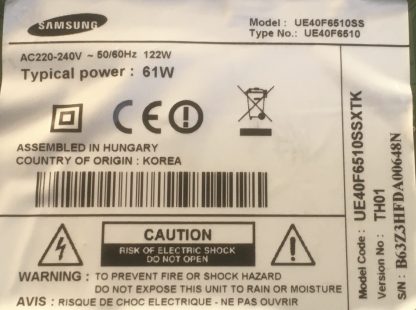 D2GE-400SCA-R3 D2GE-400SCB-R3 SAMSUNG UE40F6510SSXTK LED BAR - Görsel 5