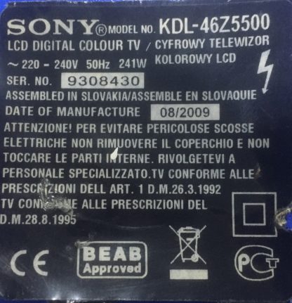1-878-791-11 A1653703A SONY KDL-46Z5500 T.CON BOARD - Görsel 7