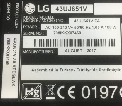 LG 43UJ651V SEHPA AYAĞI - Görsel 3