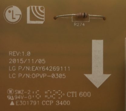 EAY64269111 LG 65UH850V-ZA POWER BOARD - Görsel 2